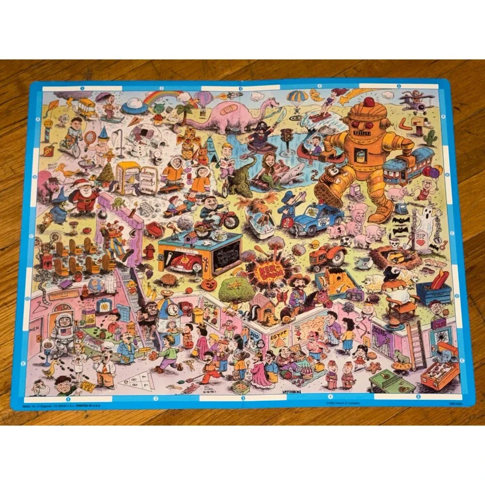 Vintage ScrutinEyes Junior Board Game Mattel Hersch 1990s Search and Find Kids G